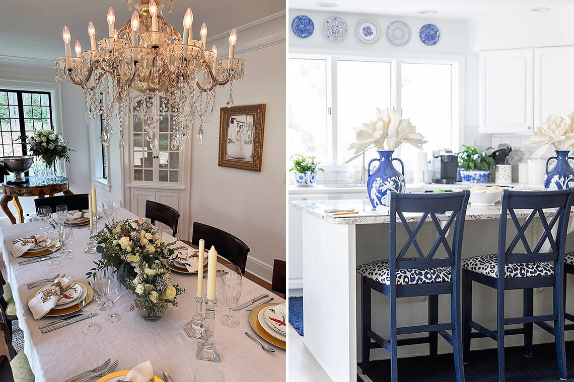 Dining rooms from Southern Pines Home and Gardens Tour