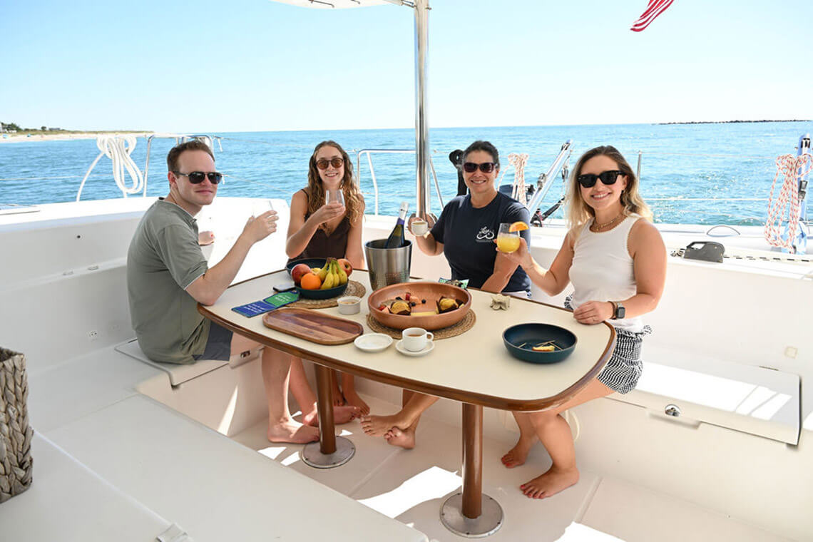 Passengers aboard Soundside Adventures' Brunch Cruise