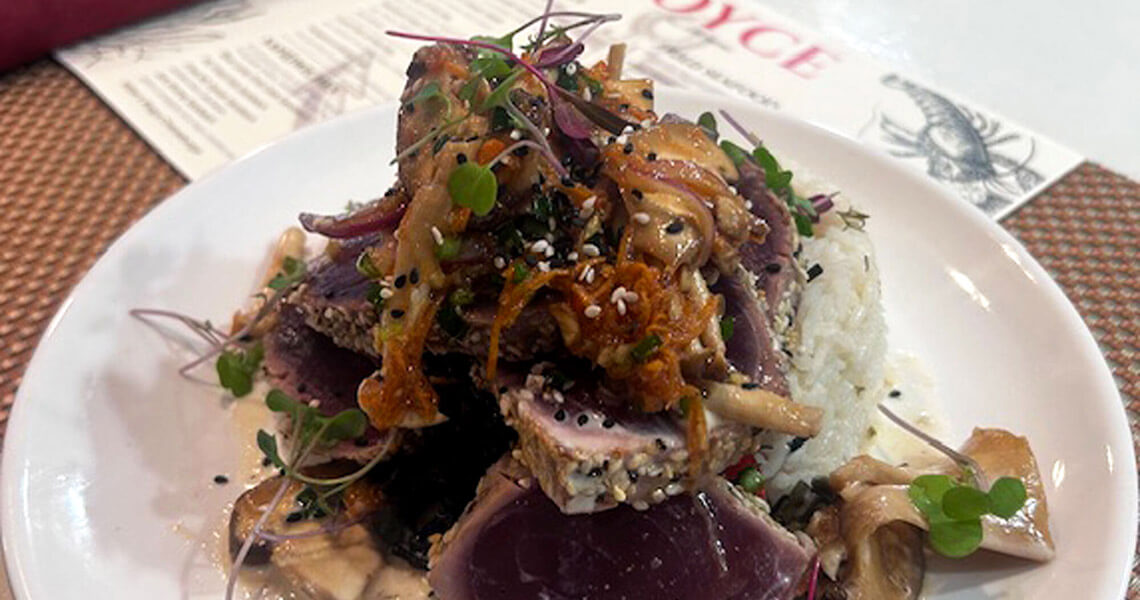 Tuna dish at Voyce Bistro