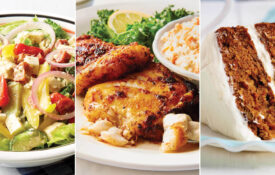 Chopped Italian Salad, Blackened Cod, and Carrot Cake