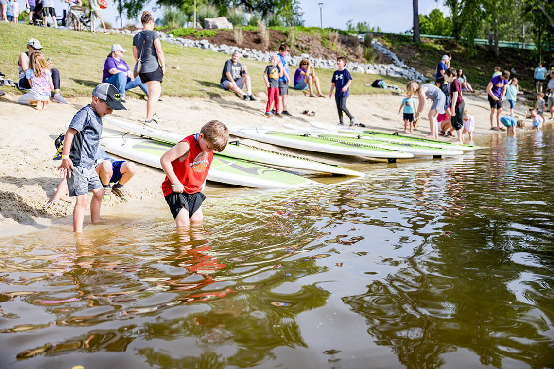Beach goers at Wildwood Park