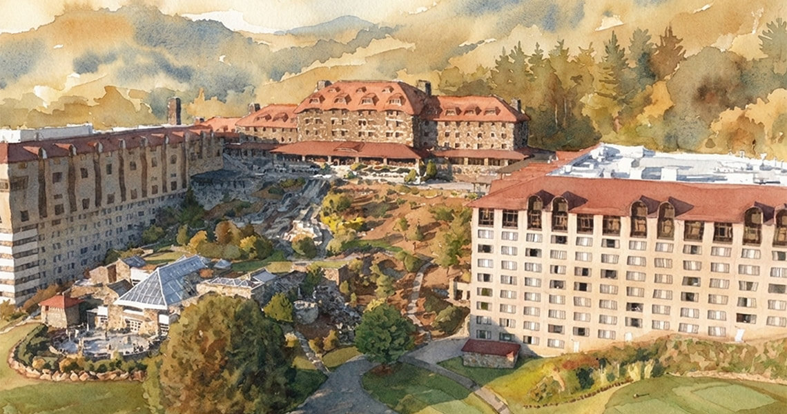 Illustration of Grove Park Inn