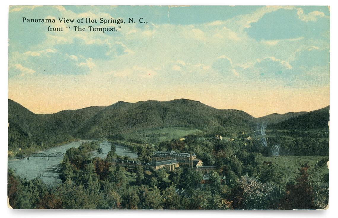 Old postcard of Hot Springs, NC