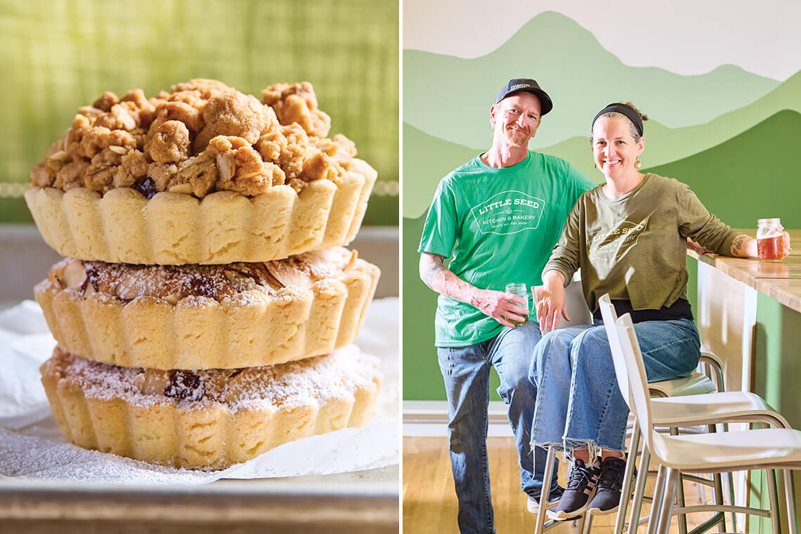 Little tarts at and Jill and Steve Harrington at Little Seed