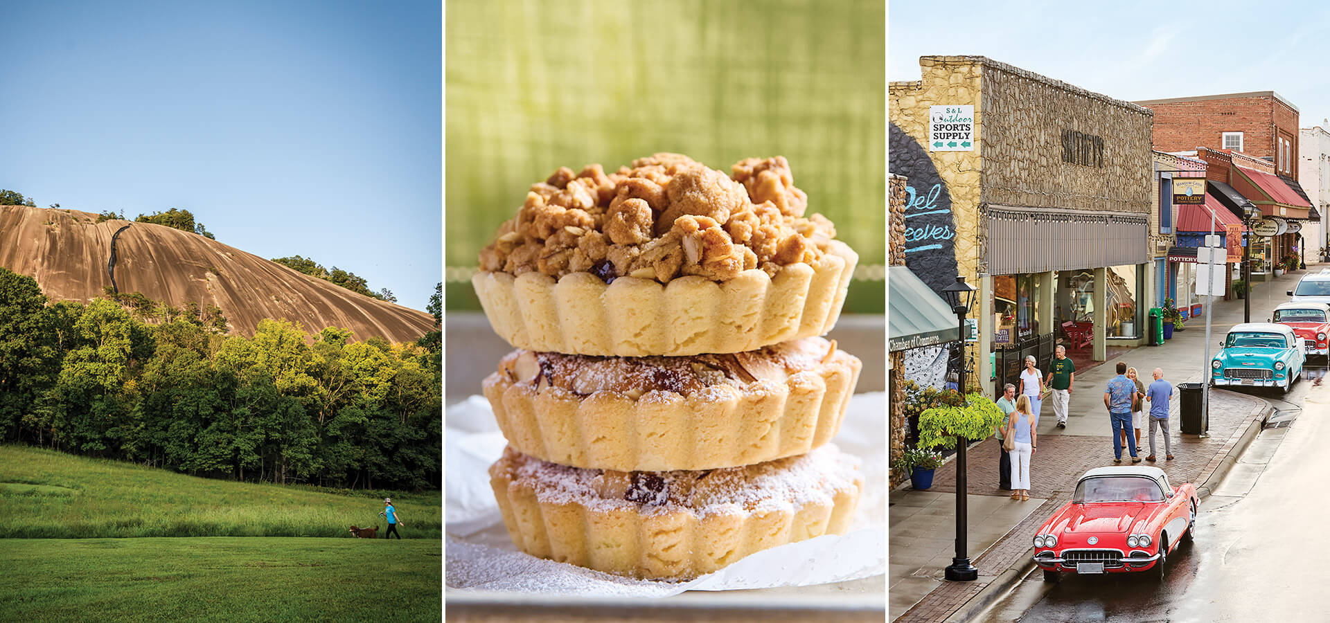 Stone Mountain, Little Seed Kitchen, and downtown Sparta