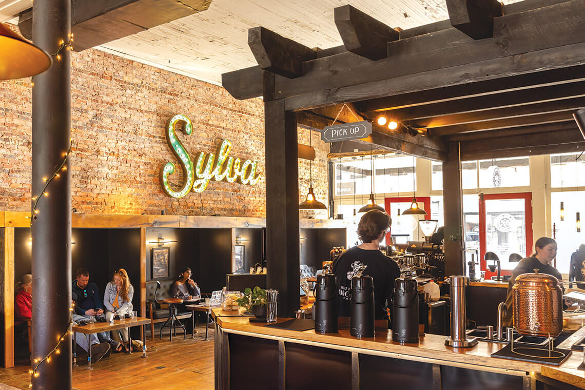 Interior of Blue Ridge Bootleg Coffee in Sylva, NC