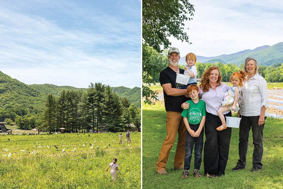 The garden at 10 Acre Gardnen and the Davies Family