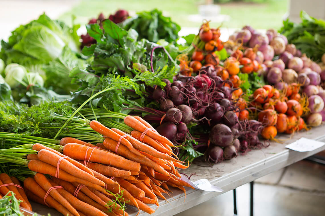 Produce at the farmers market
