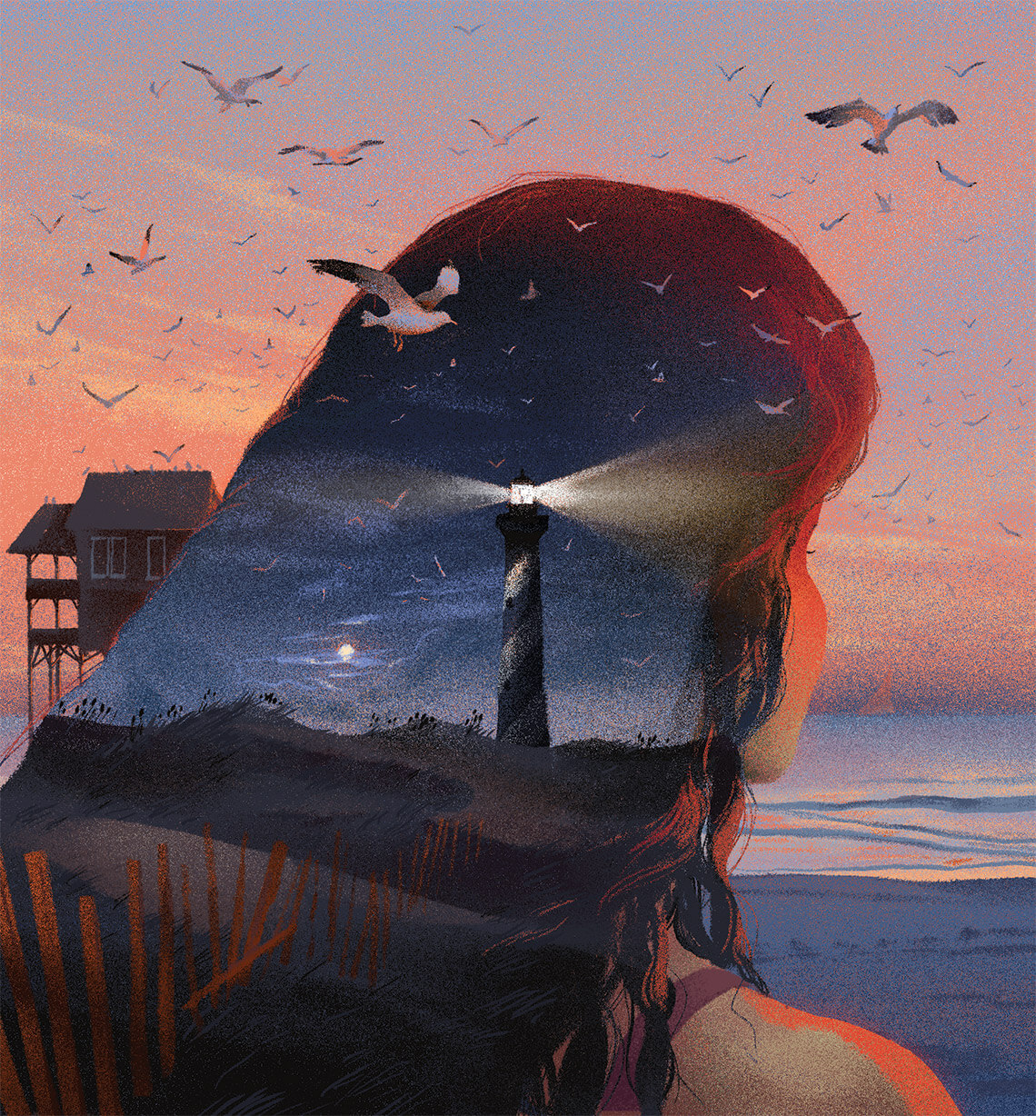 Illustration for the Saddest Girl on the Beach
