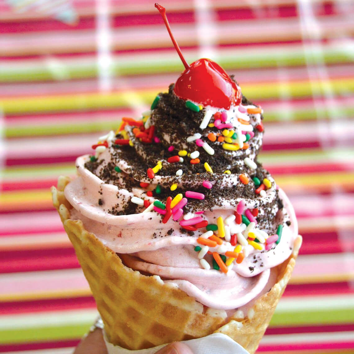 Ice cream cone at Squigley's