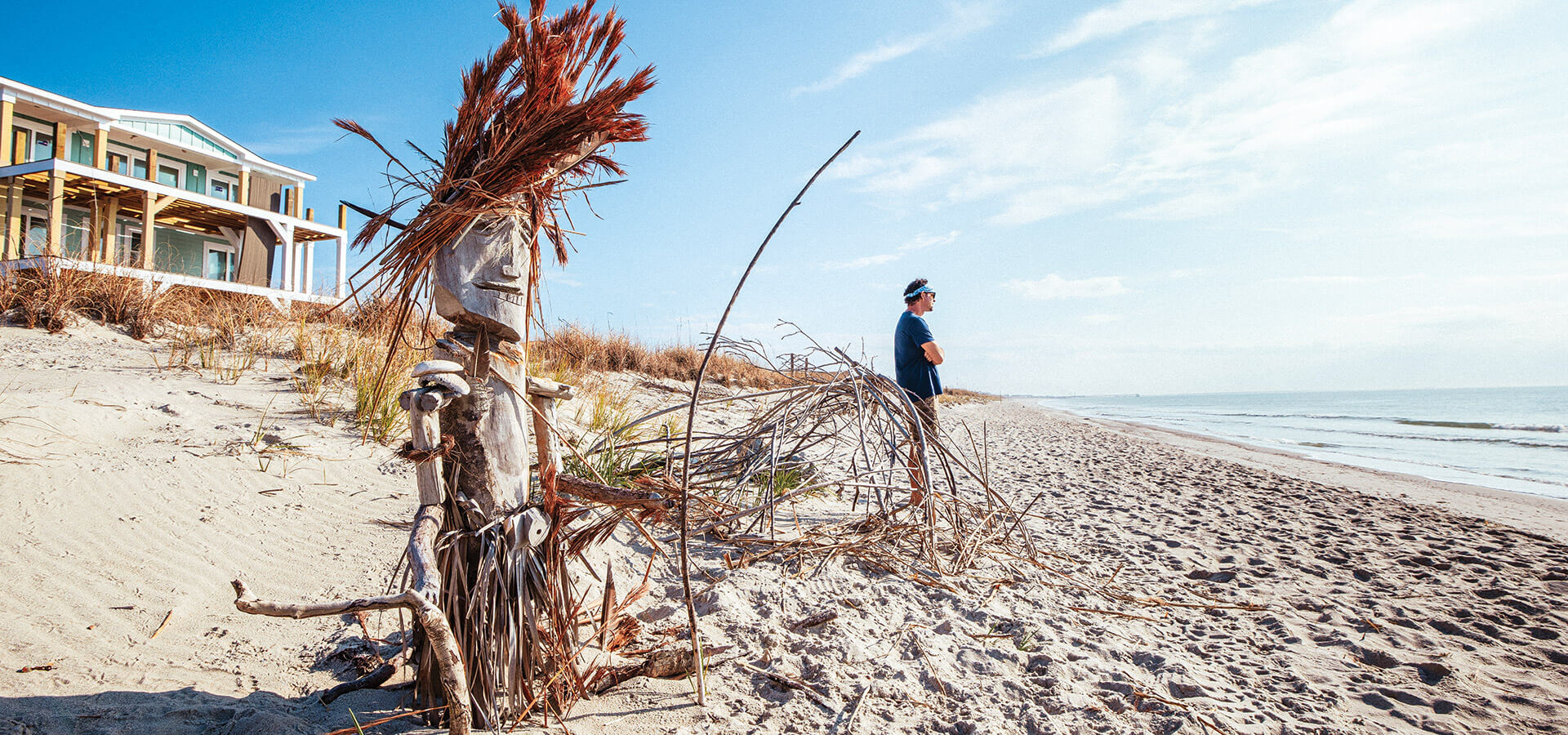 Dean Russell on the beach