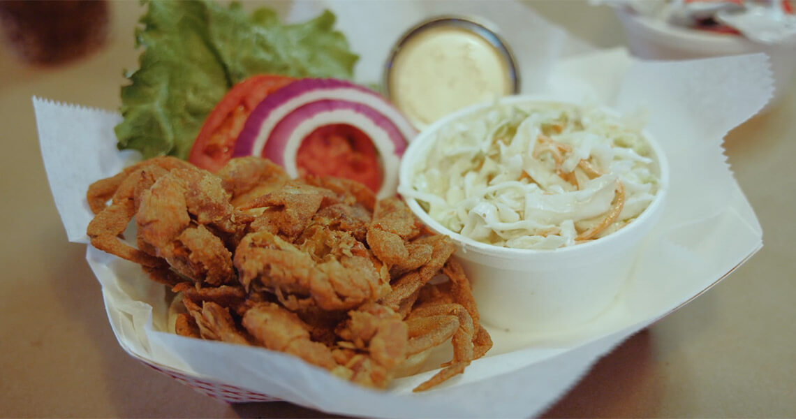 Soft-shell crab sandwich