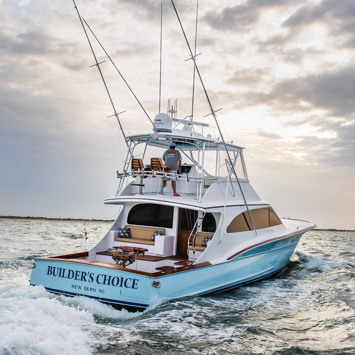 Brent Gaskill on his boat Builder's Choise