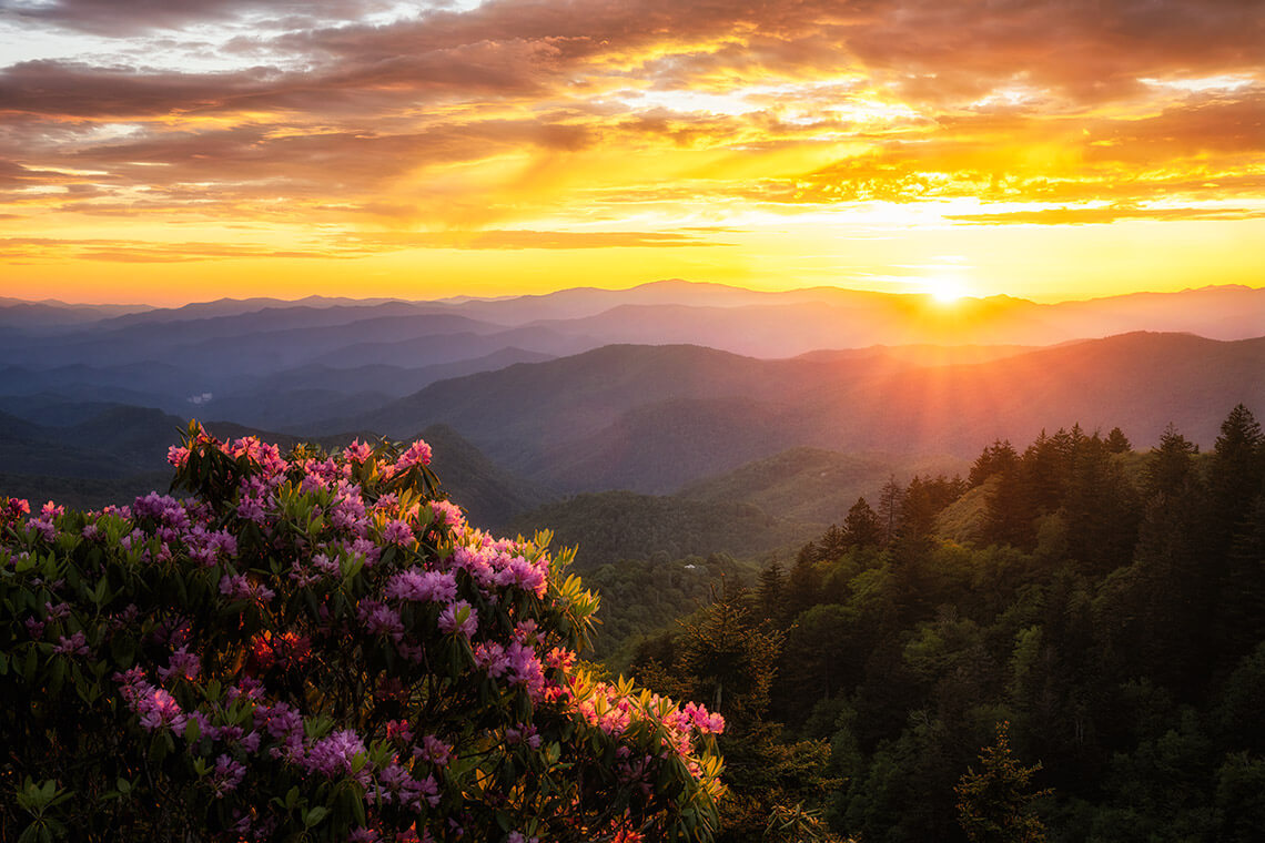 Sunset view from Waterrock Knob