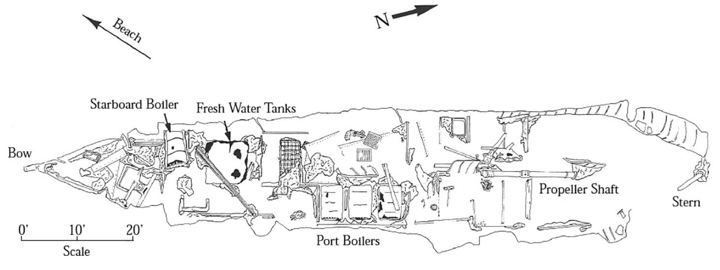 Illustration of the wreckage