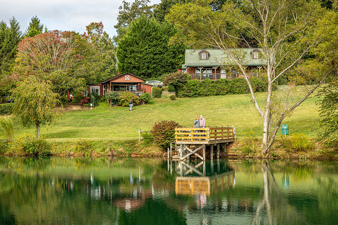 Dock on the pond at Barkwells