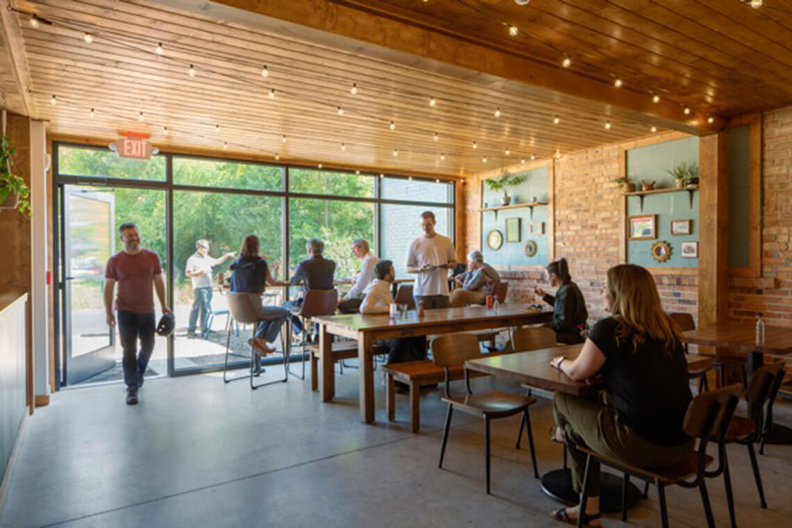 Gathering space at Ecusta Market & Cafe