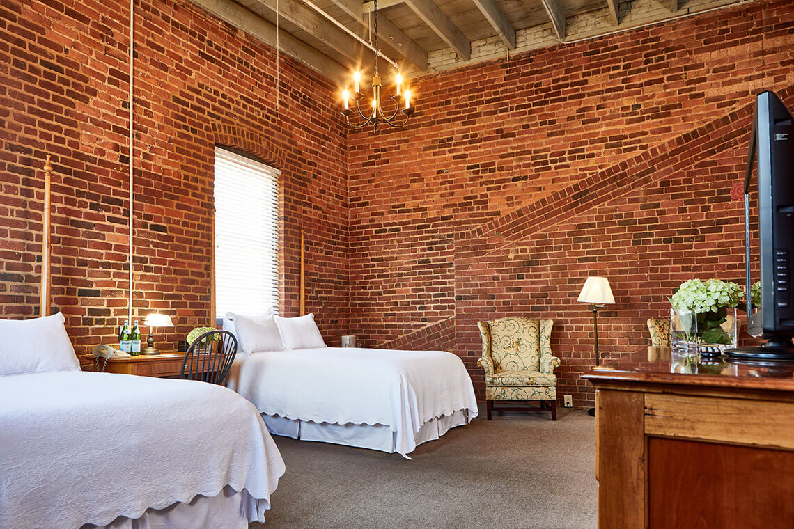 Guest room at the Historic Brookstown Inn