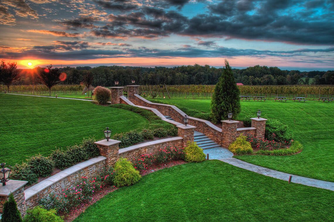 Sunset at Childress Vineyards