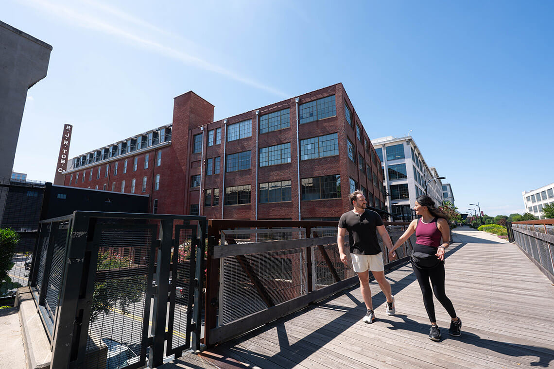 Pedestrians in the Innovation Quarter