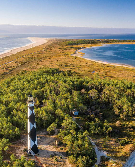 Aerial view of Cape Lookout