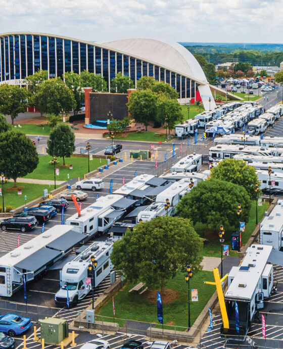 Campers at the North Carolina State Fairgrounds in Raleigh