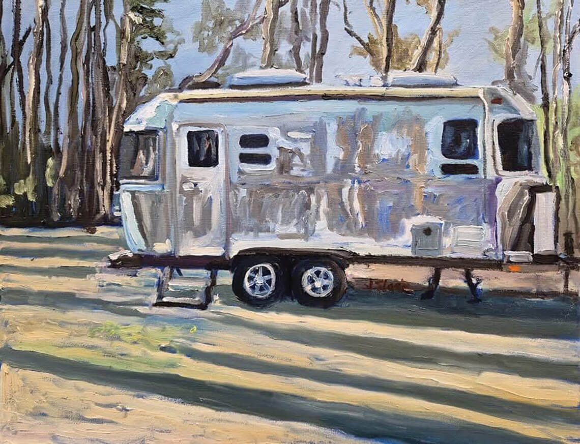 Airstream painted by Jared Slack