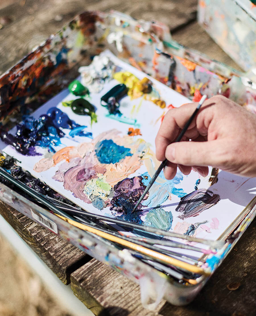 Palette of paints
