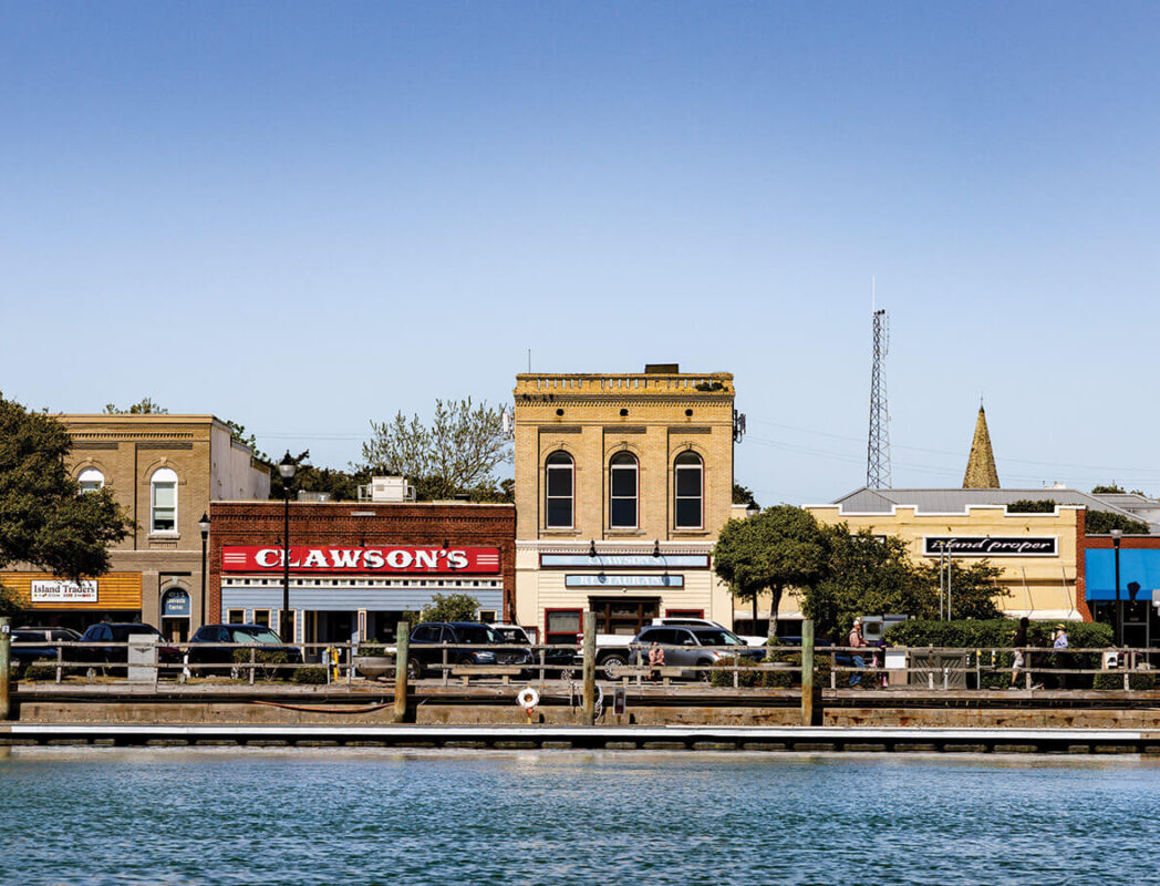 Waterfront view of Front Street in Beaufort