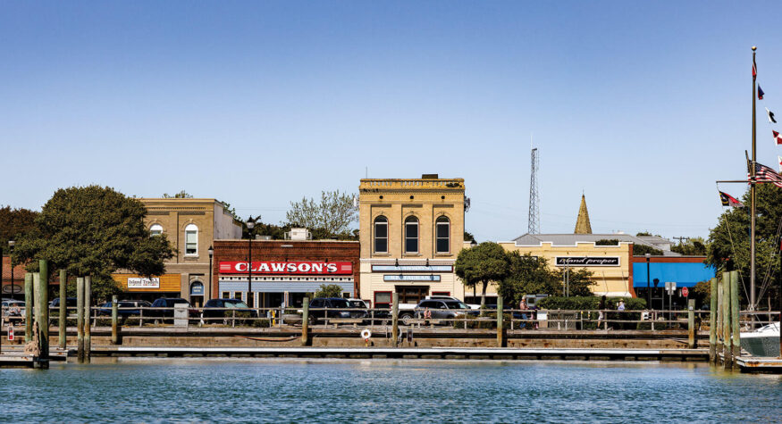 Waterfront view of Front Street in Beaufort