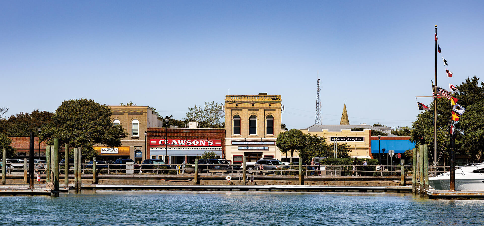 Waterfront view of Front Street in Beaufort