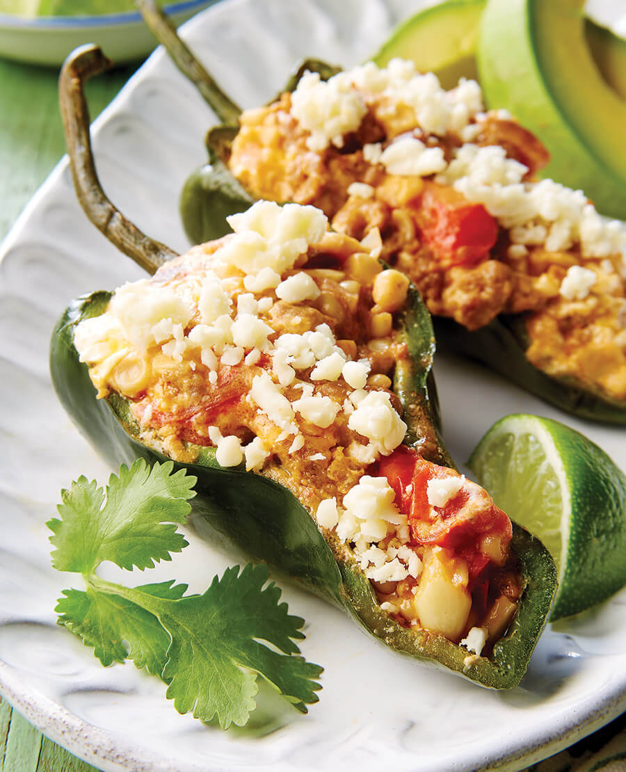 Grilled stuffed peppers