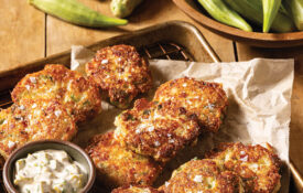 Crispy okra fritters