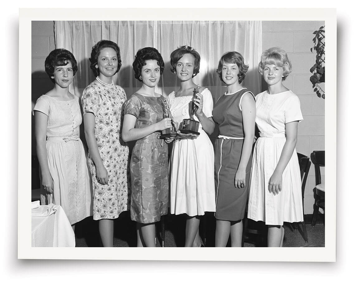 1963 NC Watermelon Queen winner and contestants.