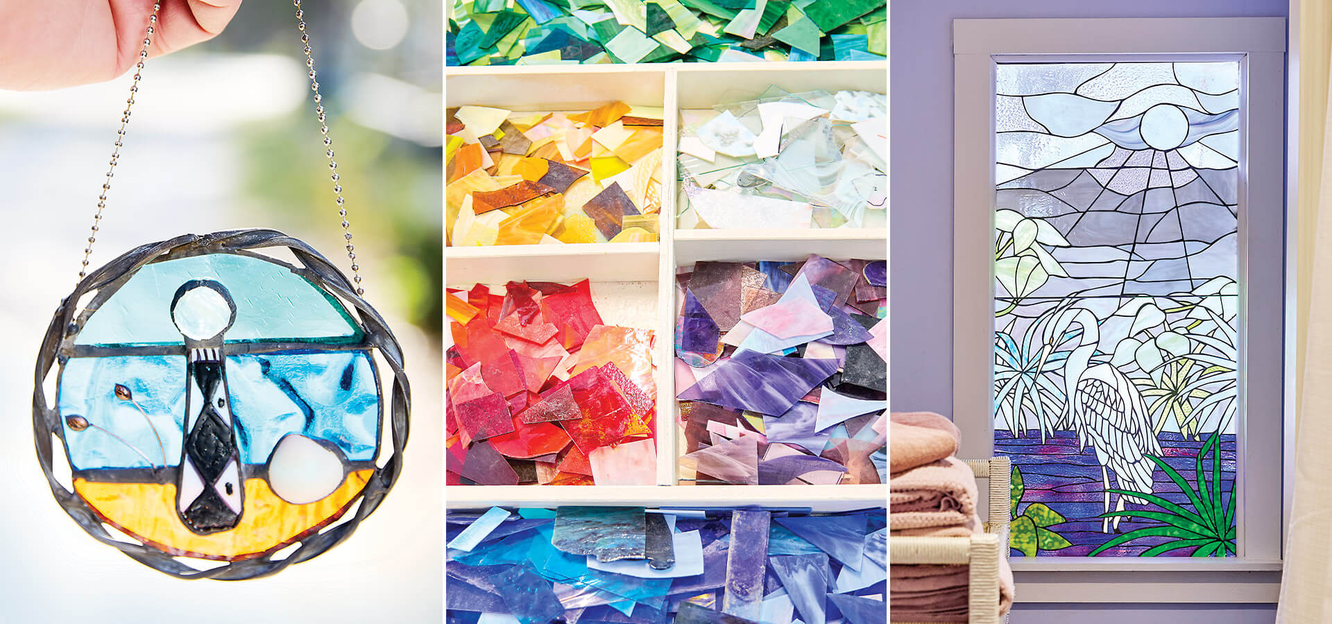 Stained glass designs at Wild Rose Glass