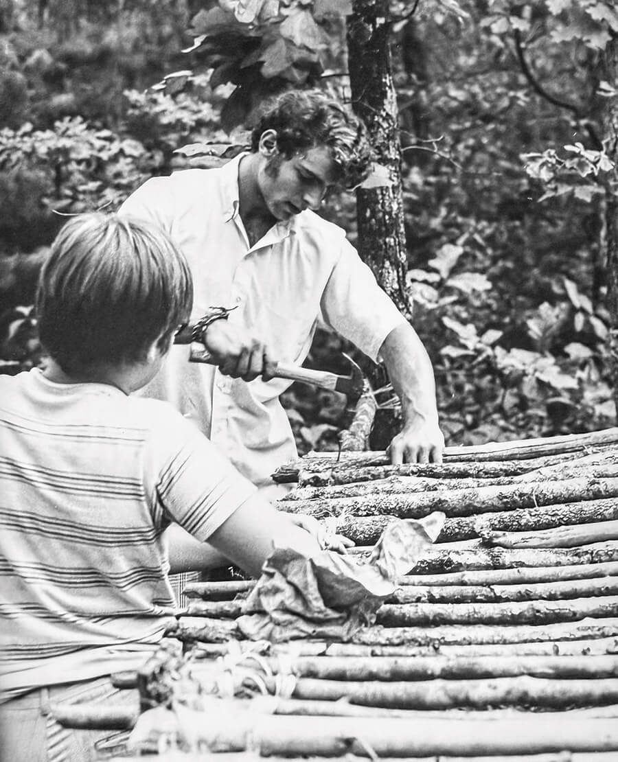 1960s photo of camper and counselor at Camp Windy Wood