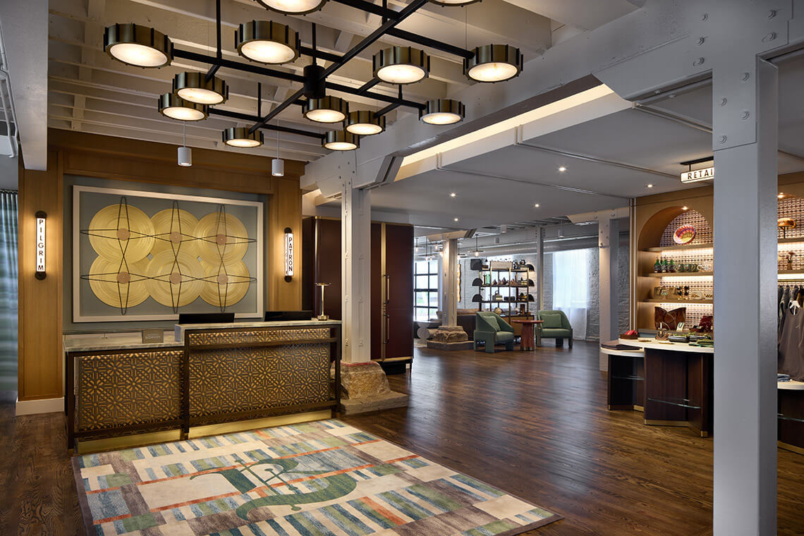 The lobby at The Balladeer Hotel
