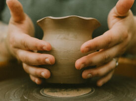 Hands form a vase