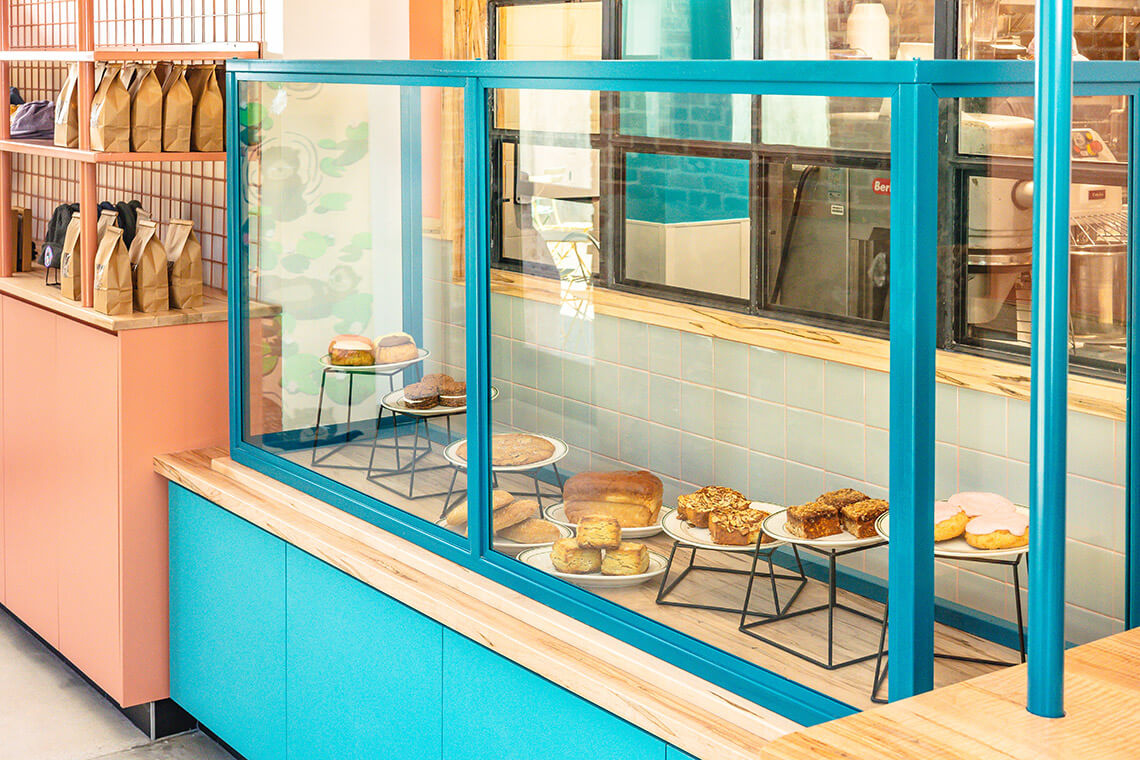 Pastry Case at Lutra's Cafe and Baker