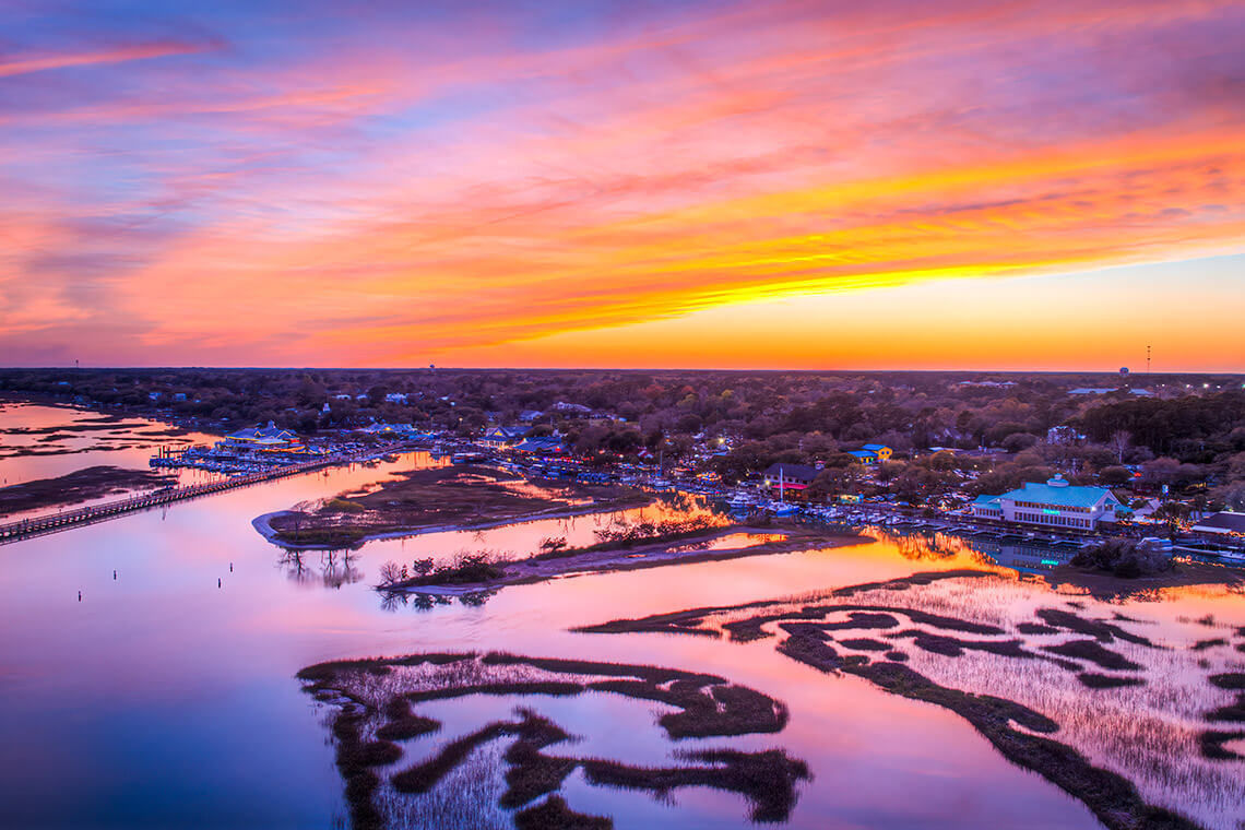 Sunset at Murrells Inlet MarshWalk