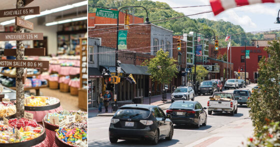Mast General Store and King Street in Boone NC