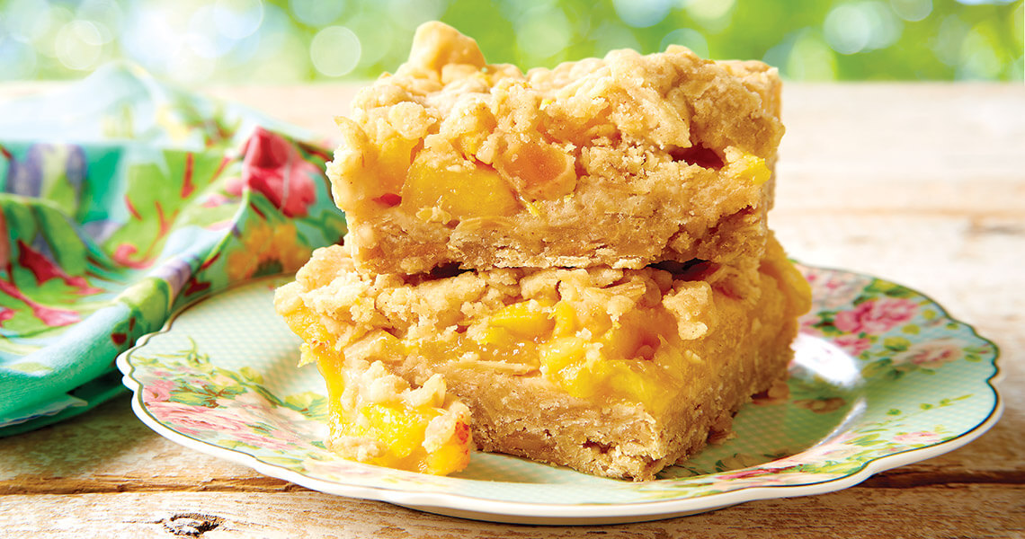 Peach Crumble Bars