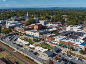 Aerial view of downtown Hickory