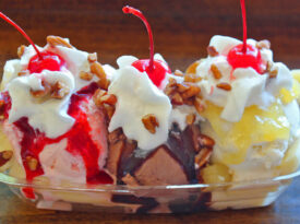 Ice Cream sundae from The Ice Cream Parlor