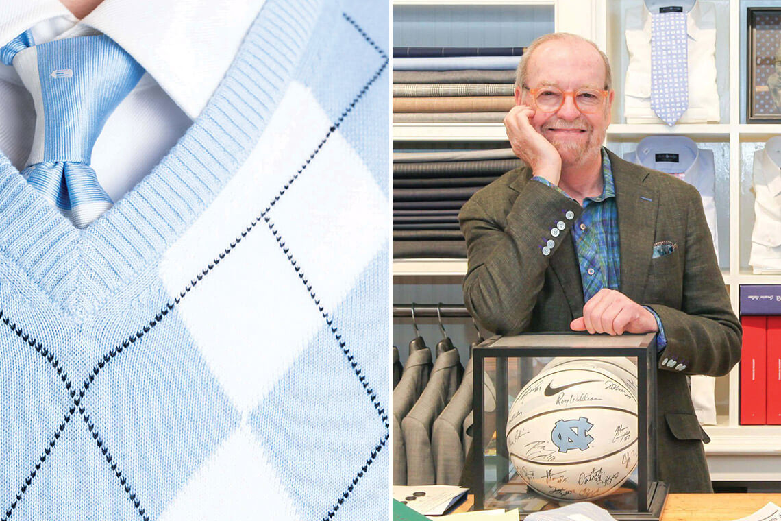 Chapel Hill Carolina argyle sweater and Alexander Julian