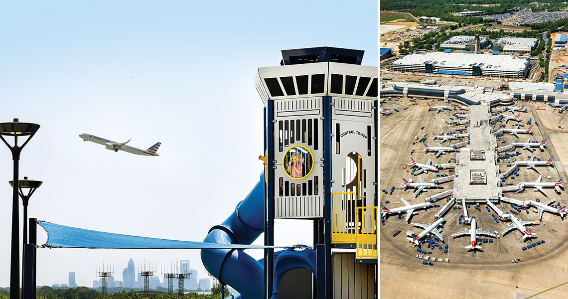 Planes at Charlotte Douglas International Airport