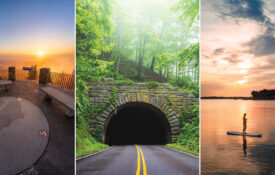 Mount Mitchell Observation Deck, Grassy Knob on the Blue Ridge Parkway, and Lake Norman