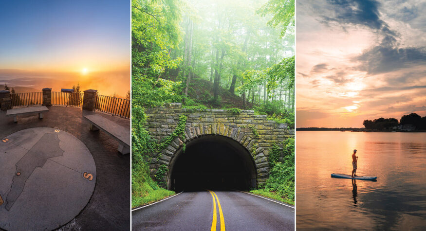 Mount Mitchell Observation Deck, Grassy Knob on the Blue Ridge Parkway, and Lake Norman