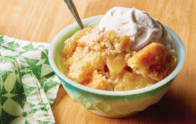Bowl of apple cobbler