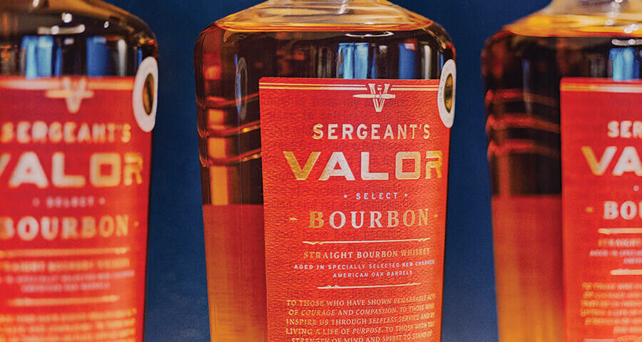 Bottles of Sergeant's Valor Whiskey
